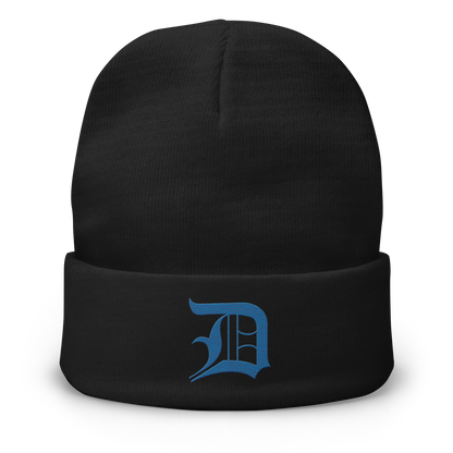 Detroit 'Old English D' Winter Beanie (Azure)