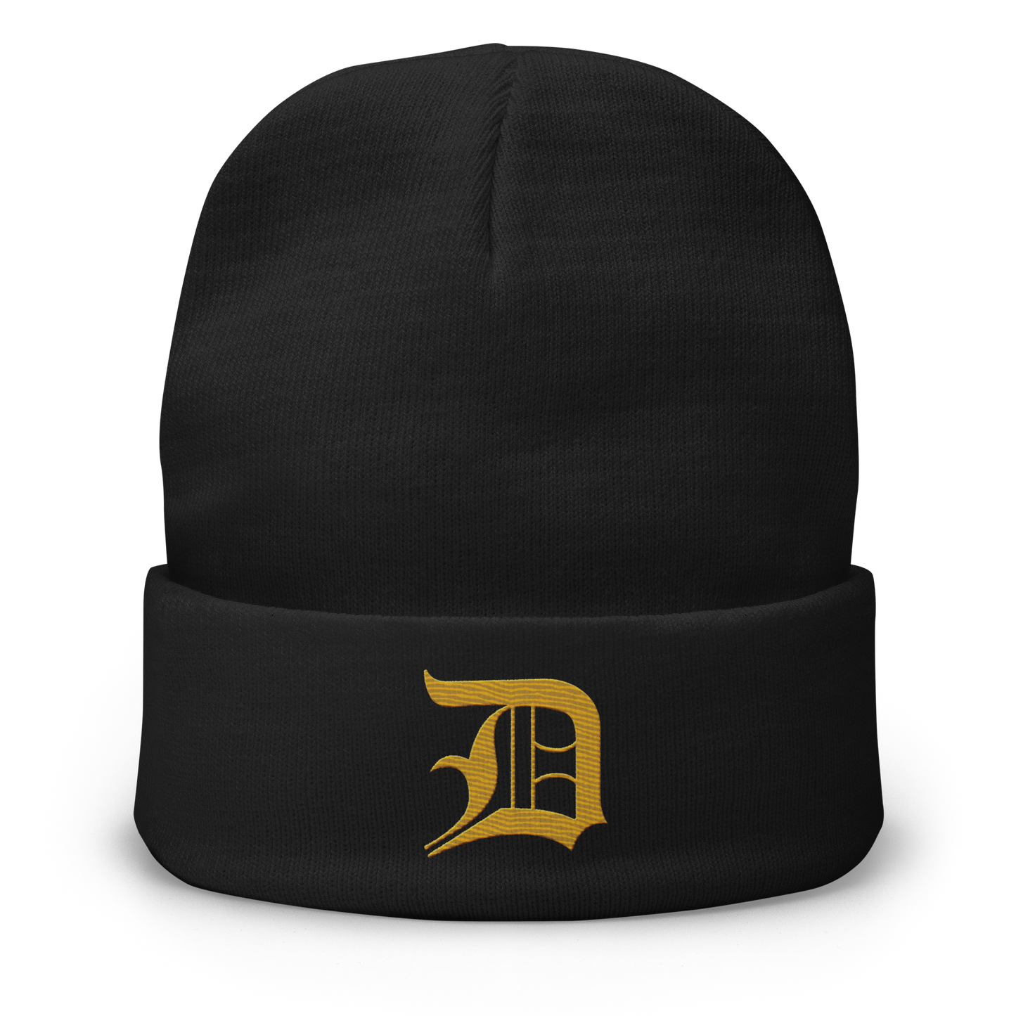 Detroit 'Old English D' Winter Beanie (Gold)