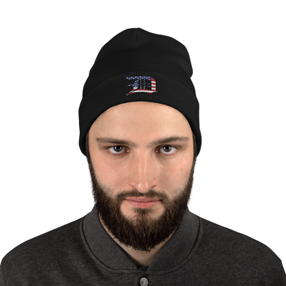 Detroit 'Old English D' Winter Beanie (Patriotic Edition)