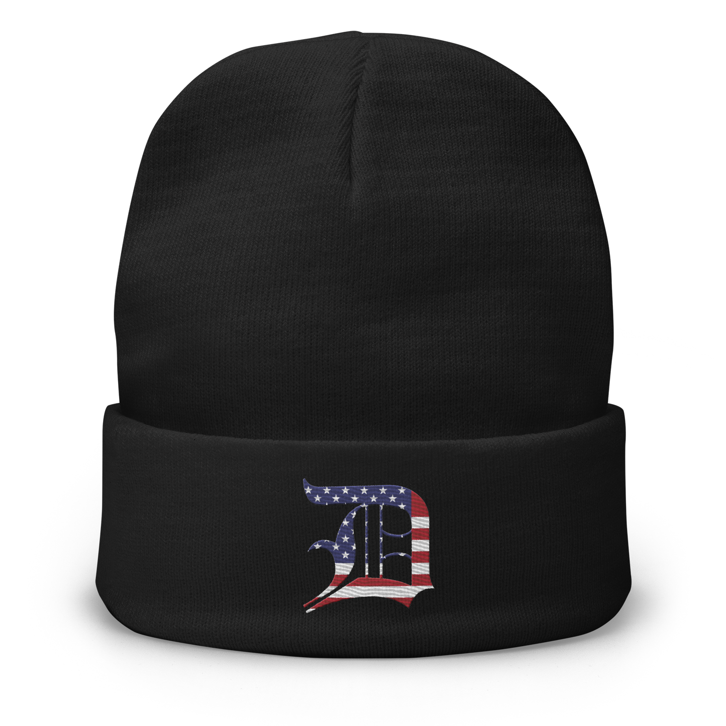 Detroit 'Old English D' Winter Beanie (Patriotic Edition)