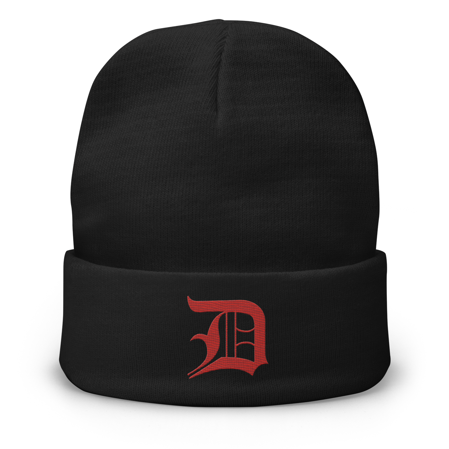 Detroit 'Old English D' Winter Beanie (Alform Red)