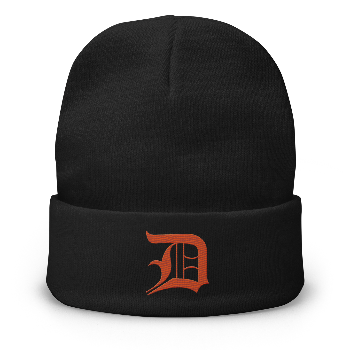 Detroit 'Old English D' Winter Beanie (Maple Leaf Orange)