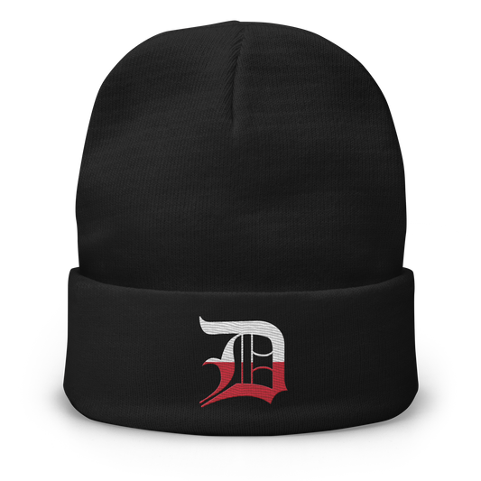 Detroit 'Old English D' Winter Beanie (Polish Edition)