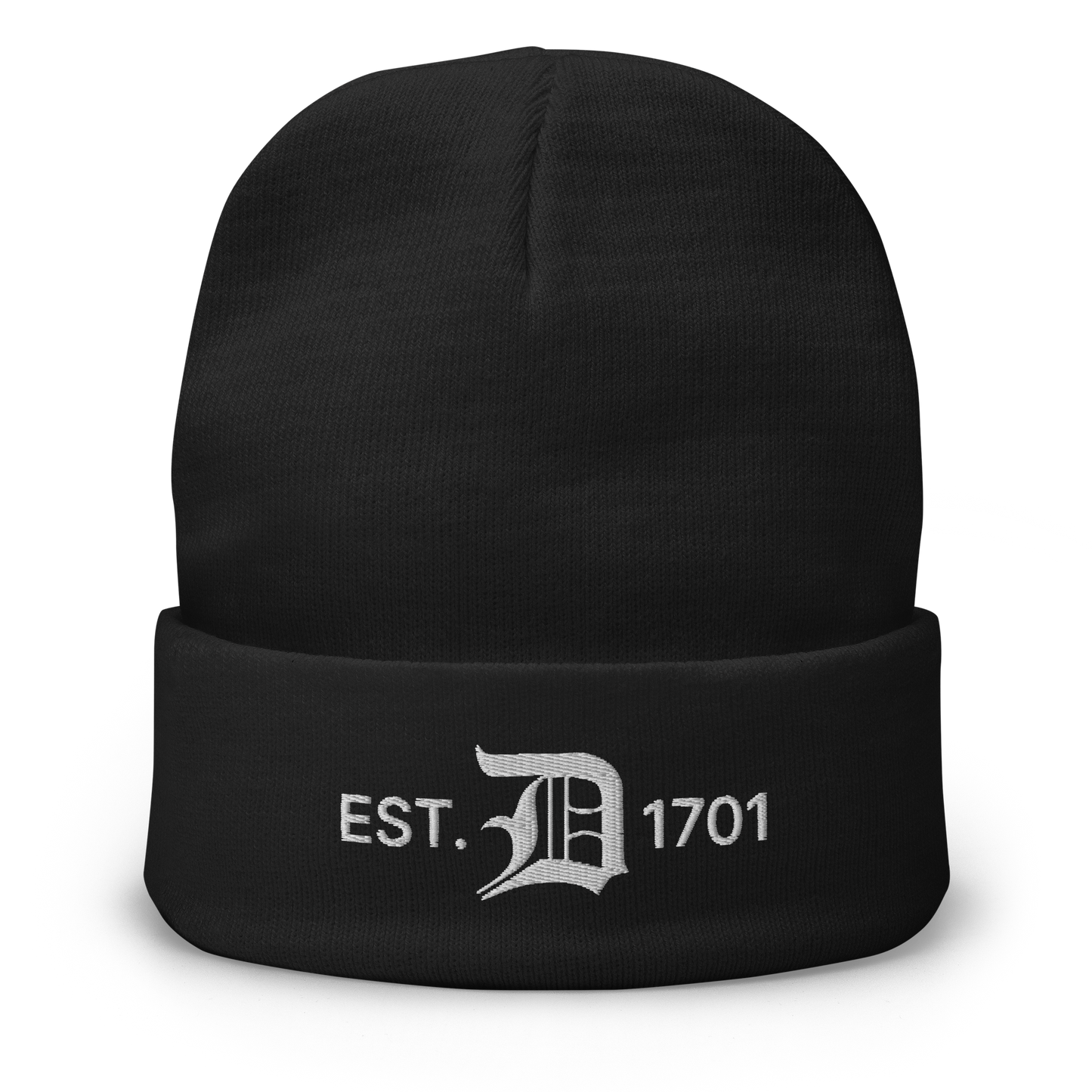 Detroit 'EST. 1701' Winter Beanie (w/ Old English 'D')