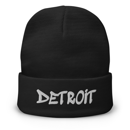 'Detroit' Winter Beanie (Tag Font)