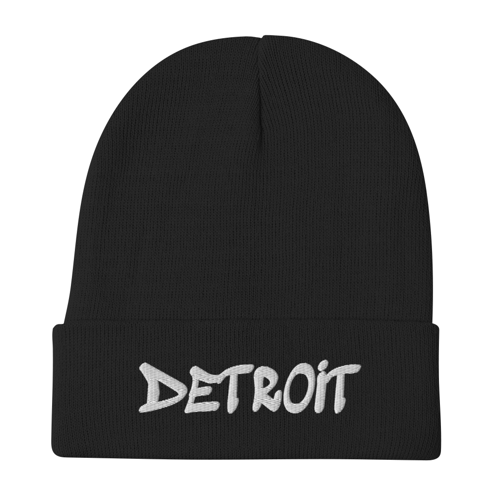 'Detroit' Winter Beanie (Tag Font)