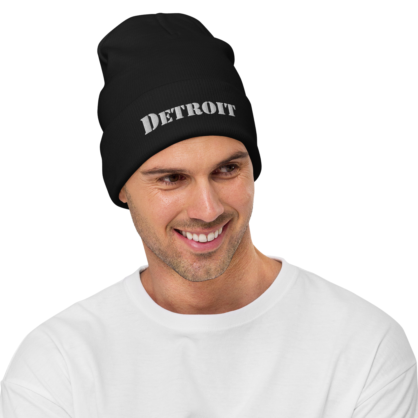 'Detroit' Winter Beanie (Army Front)