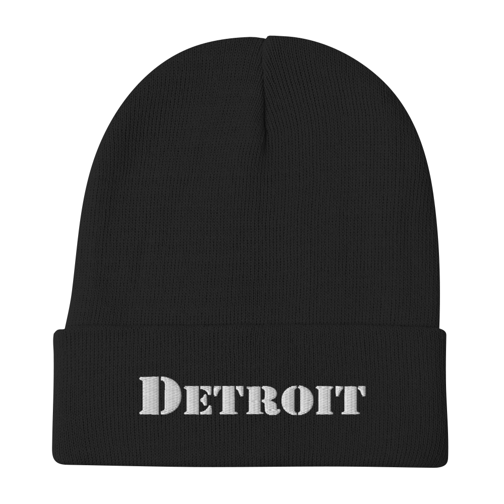 'Detroit' Winter Beanie (Army Front)