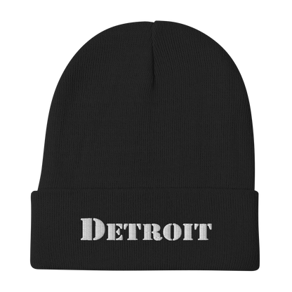 'Detroit' Winter Beanie (Army Front)