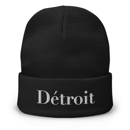 'Détroit' Winter Beanie (Didone Font)