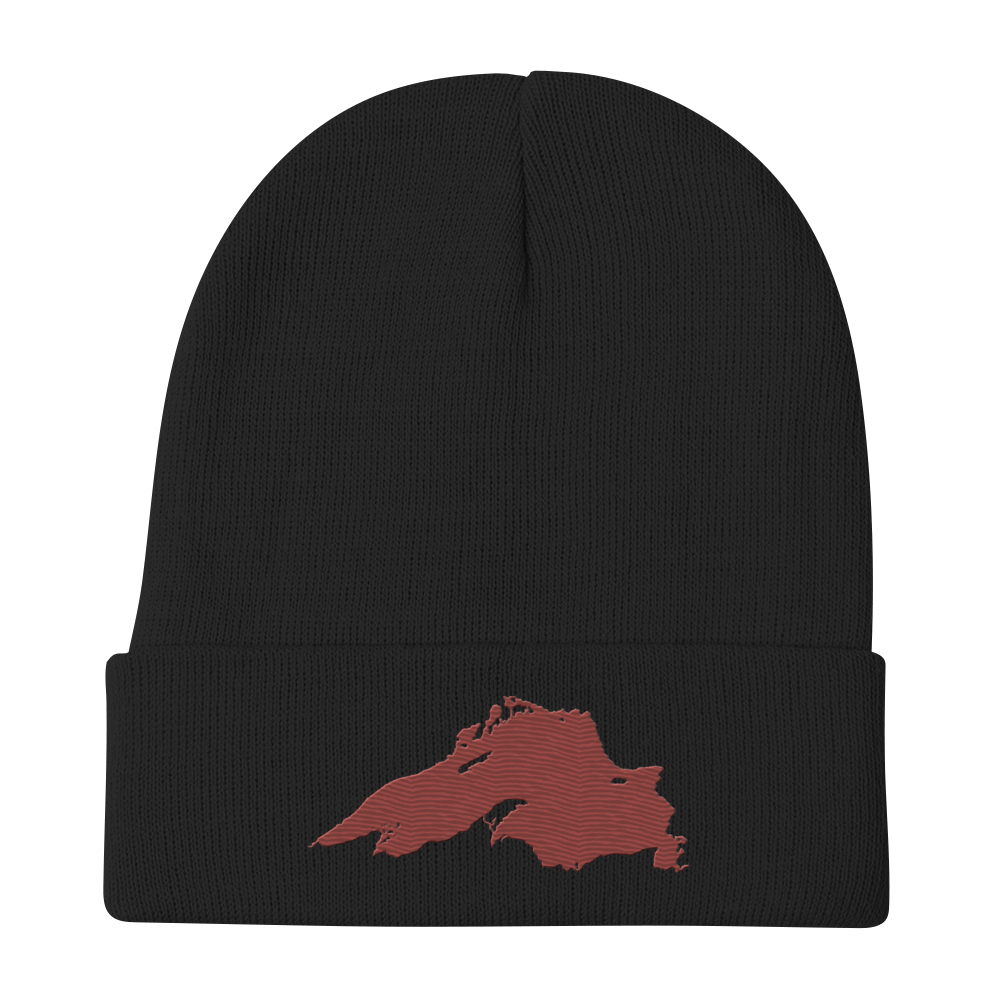 Lake Superior Winter Beanie | Ore Dock Red