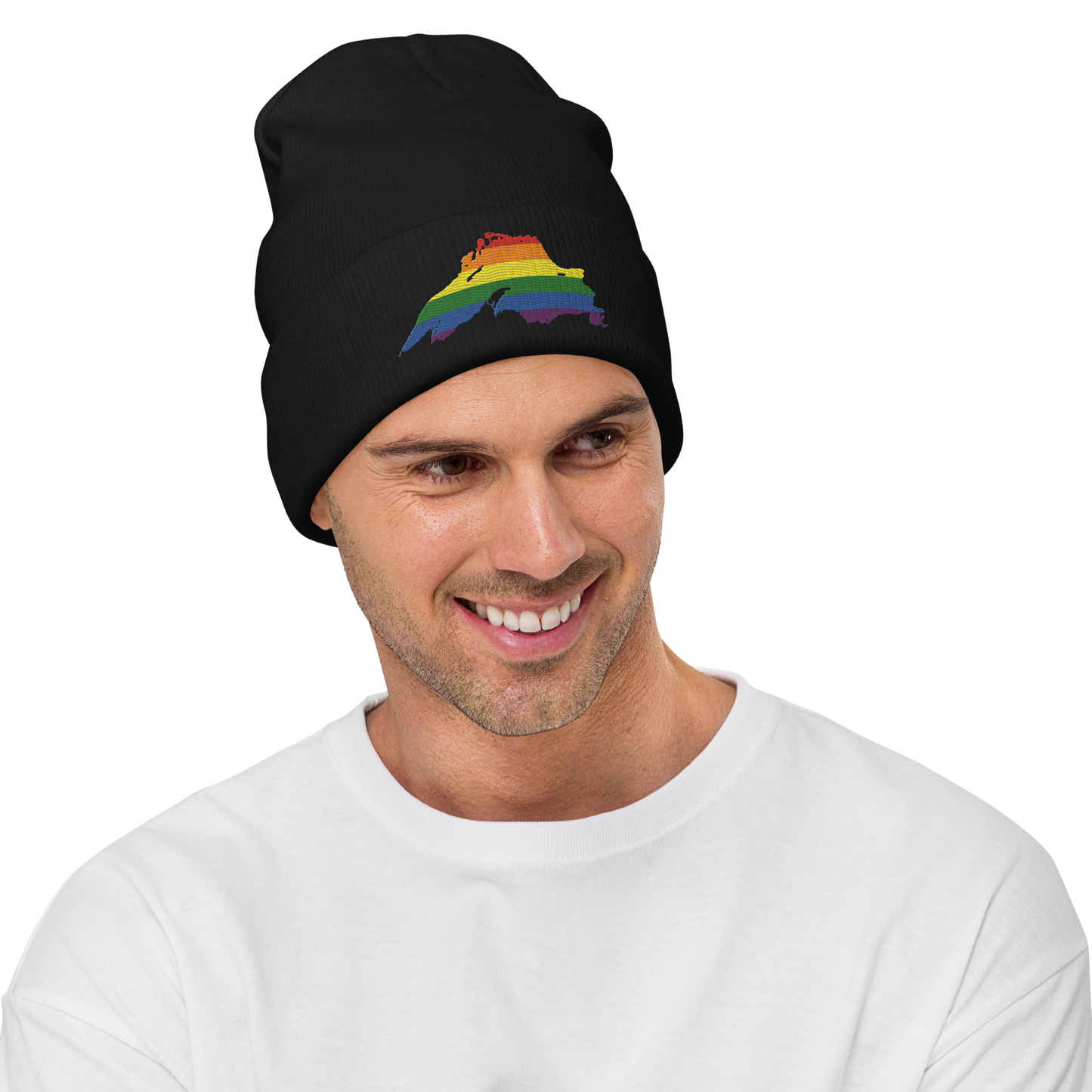 Lake Superior Winter Beanie | Rainbow Pride Edition