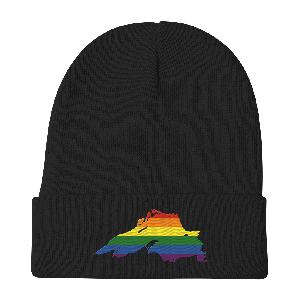 Lake Superior Winter Beanie | Rainbow Pride Edition