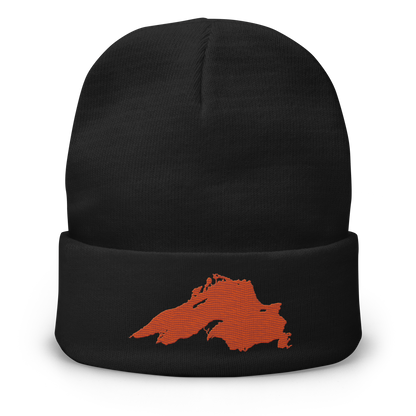 Lake Superior Winter Beanie | Maple Leaf Orange