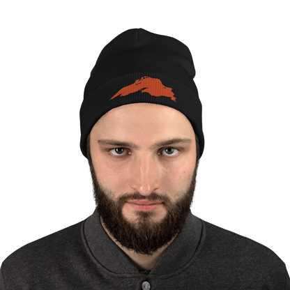 Lake Superior Winter Beanie | Maple Leaf Orange