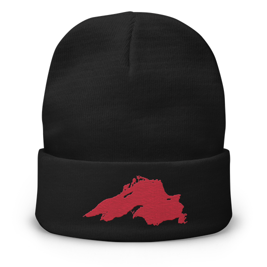 Lake Superior Winter Beanie | Lighthouse Red