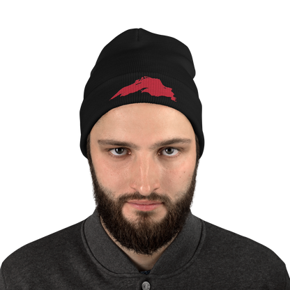 Lake Superior Winter Beanie | Lighthouse Red