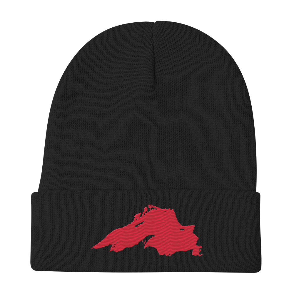 Lake Superior Winter Beanie | Lighthouse Red