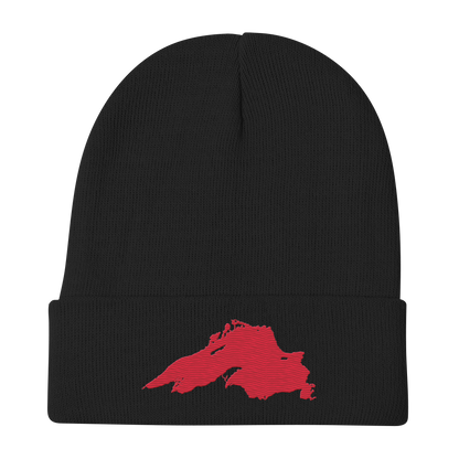 Lake Superior Winter Beanie | Lighthouse Red