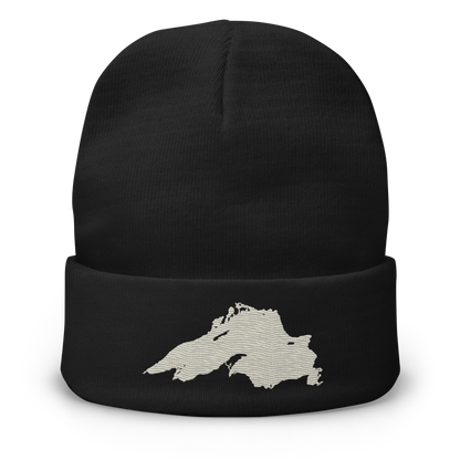 Lake Superior Winter Beanie | Ivory White