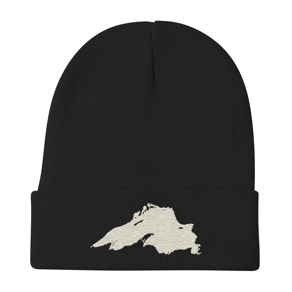 Lake Superior Winter Beanie | Ivory White