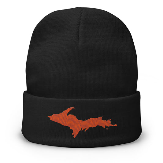 Upper Peninsula Winter Beanie | Maple Leaf Orange