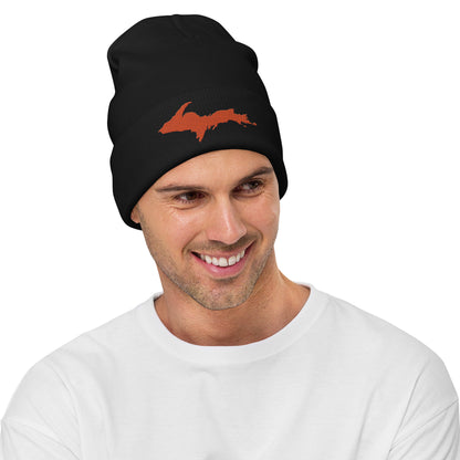 Upper Peninsula Winter Beanie | Maple Leaf Orange