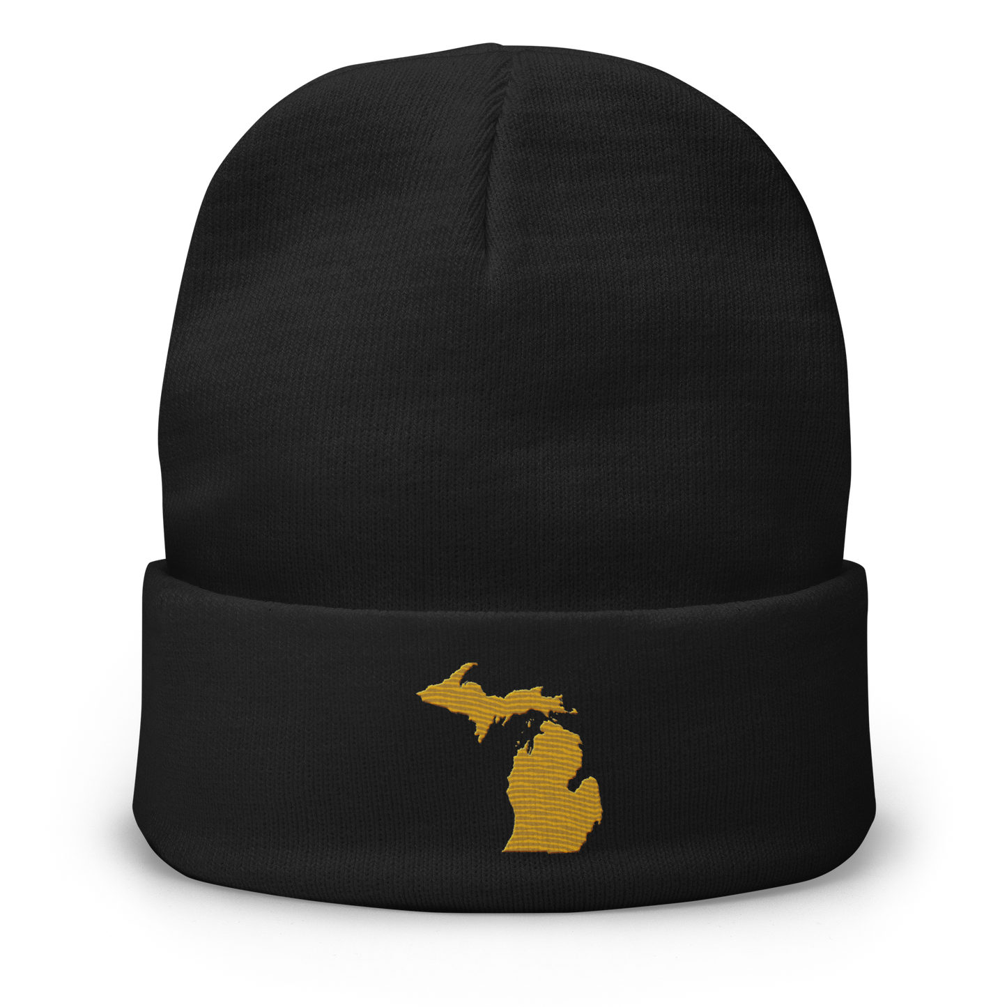 Michigan Winter Beanie | Gold Outline