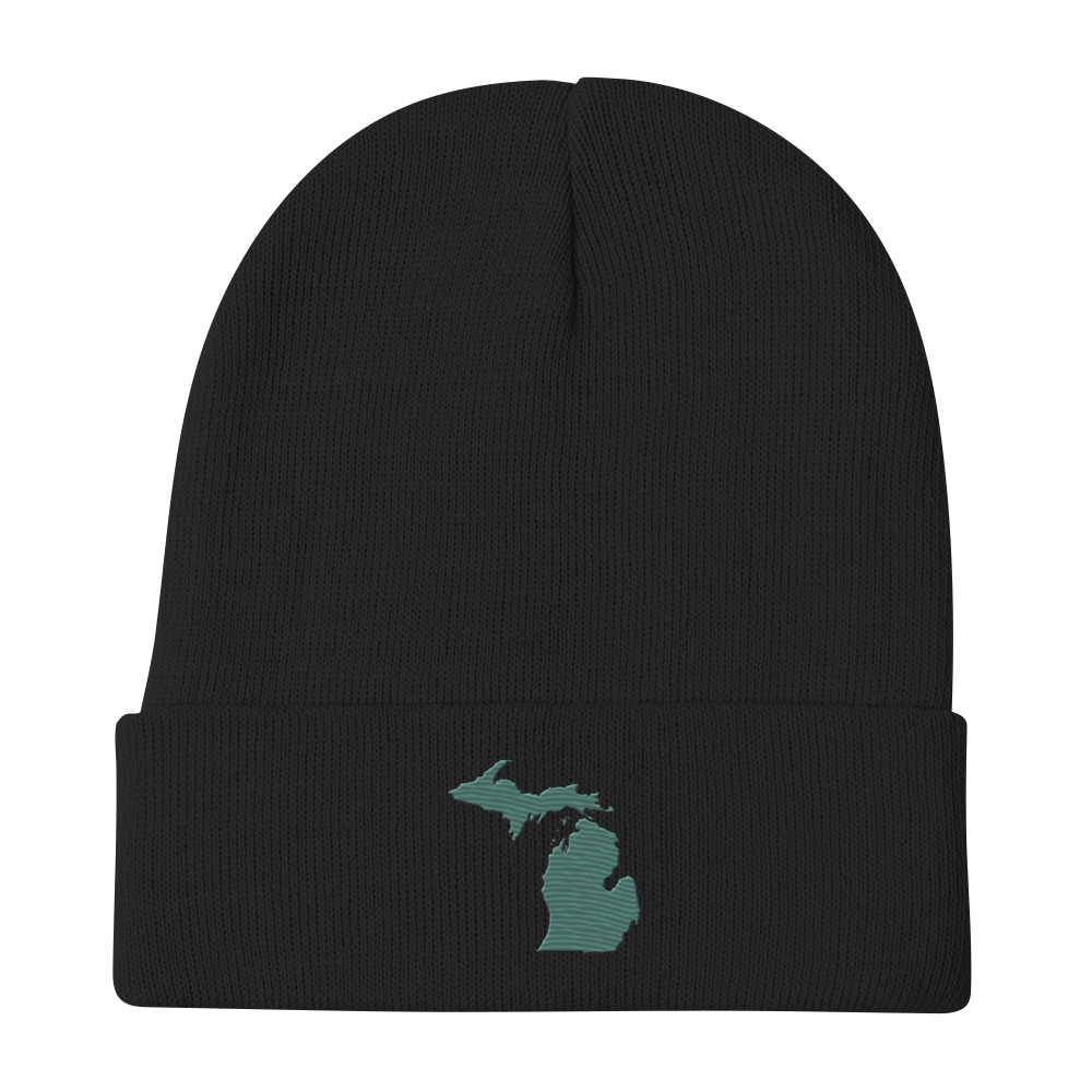 Michigan Winter Beanie | Copper Green Outline