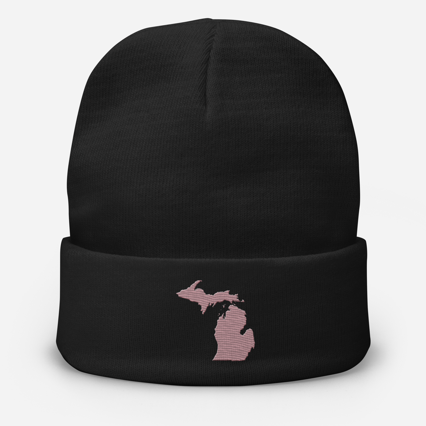 Michigan Winter Beanie | Cherry Blossom Pink Outline