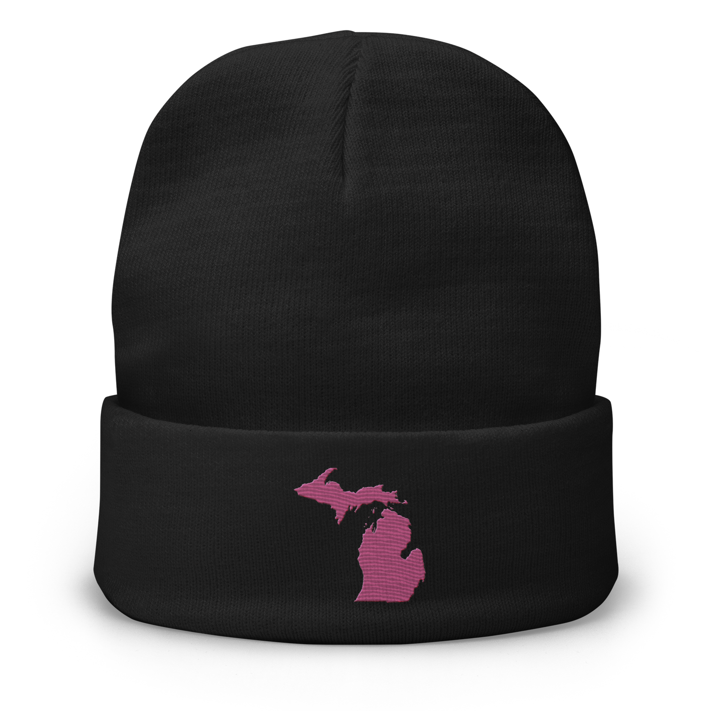 Michigan Winter Beanie | Apple Blossom Pink Outline