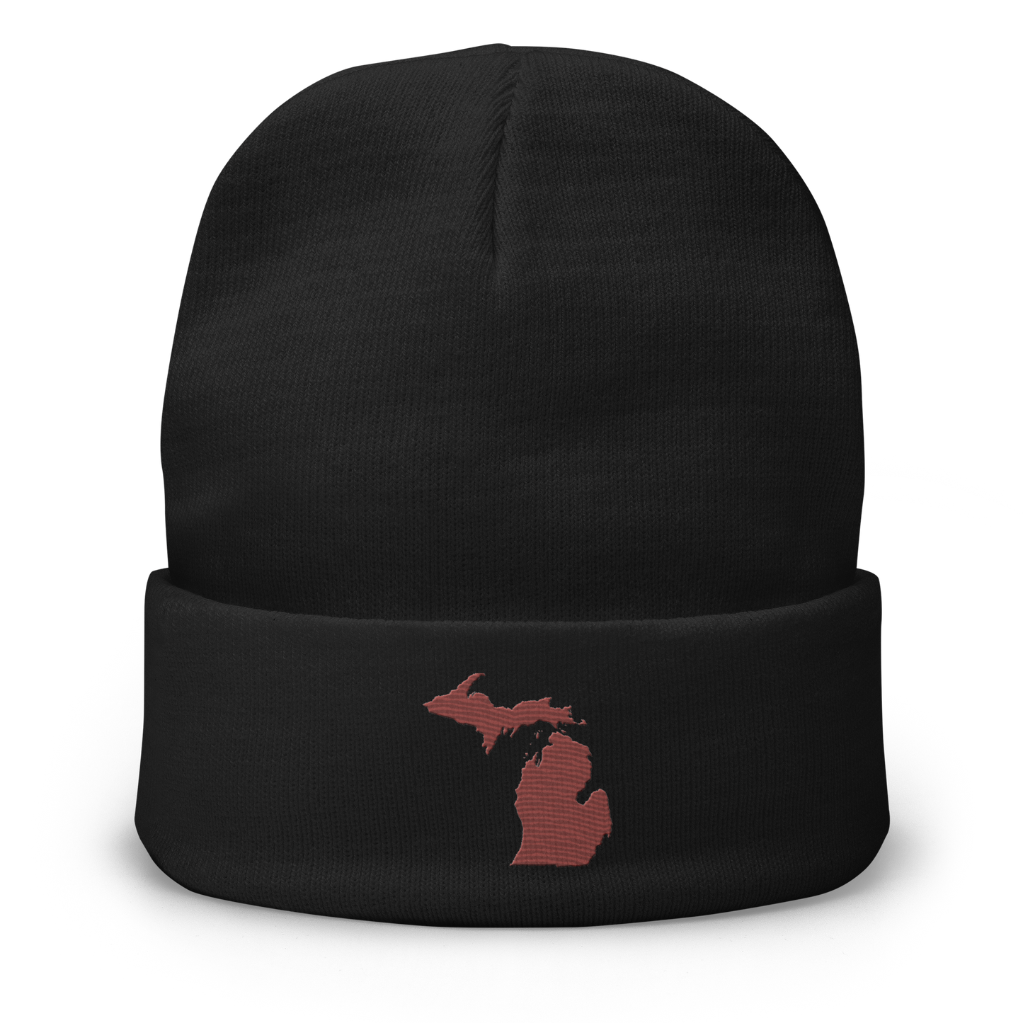 Michigan Winter Beanie | Ore Dock Red Outline