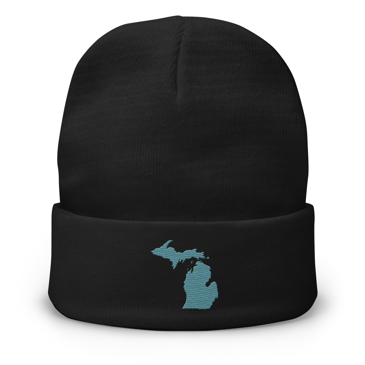 Michigan Winter Beanie | Huron Blue Outline