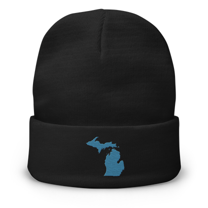 Michigan Winter Beanie | Traverse Blue Outline