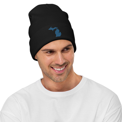 Michigan Winter Beanie | Blueberry Outline