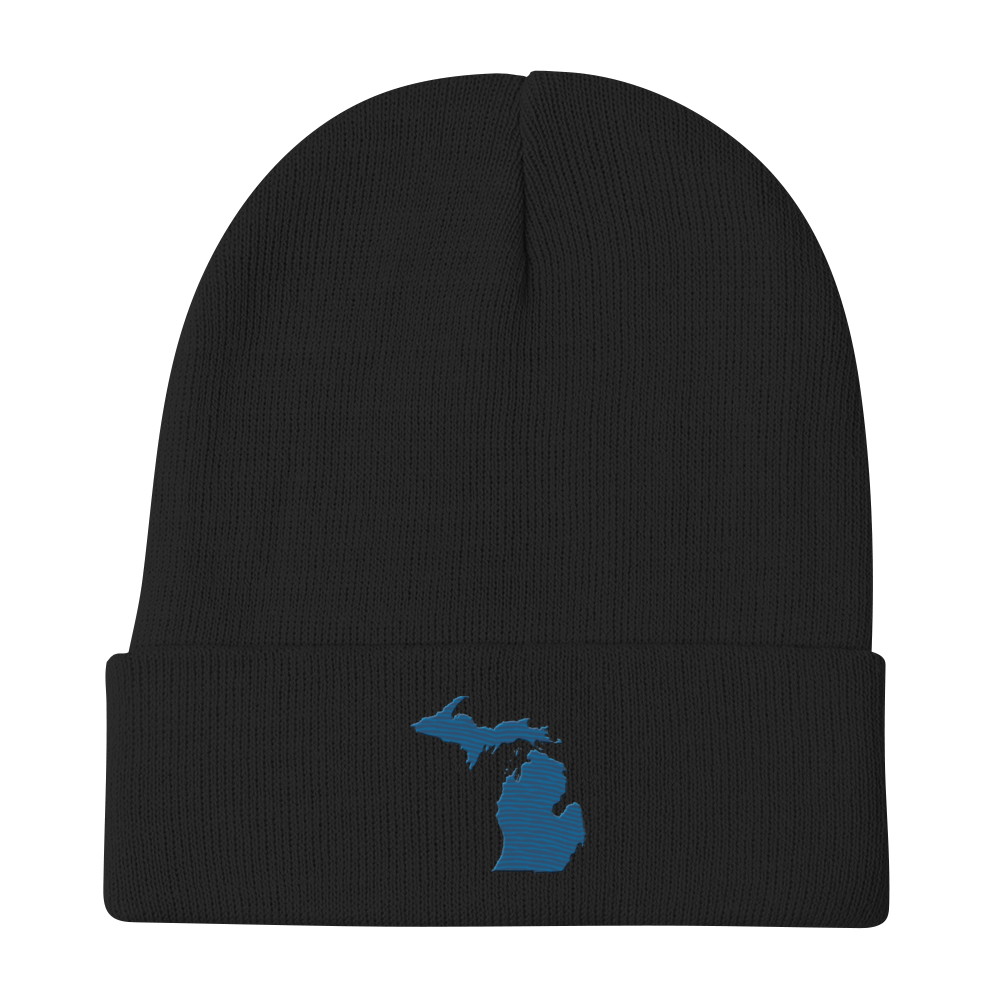 Michigan Winter Beanie | Blueberry Outline