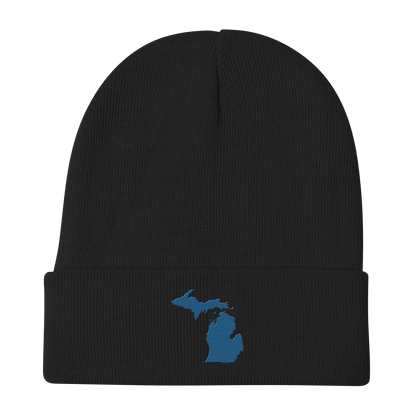 Michigan Winter Beanie | Blueberry Outline