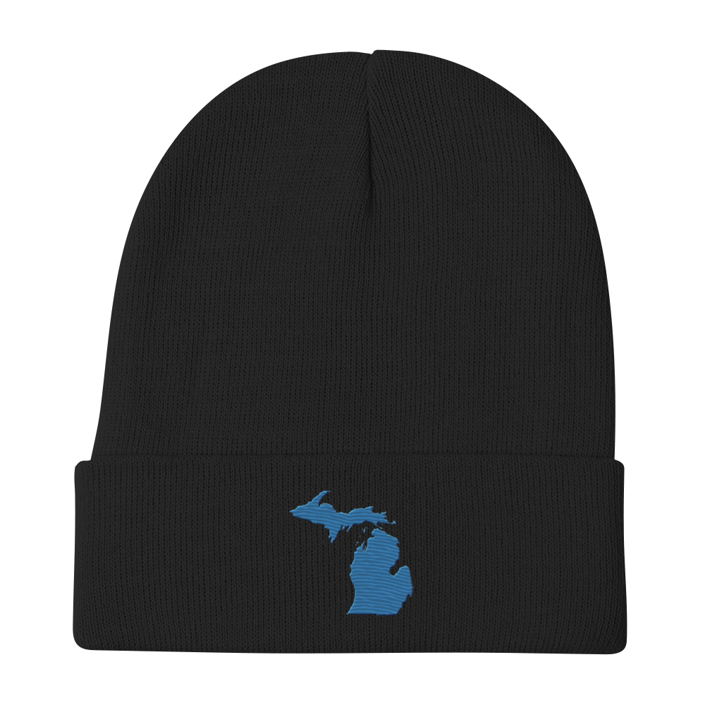 Michigan Winter Beanie | Superior Blue Outline