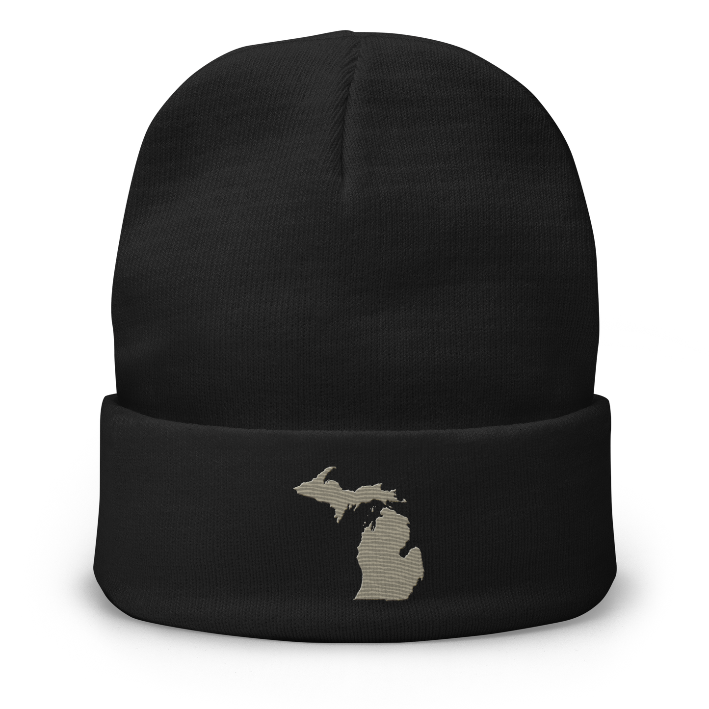 Michigan Winter Beanie | Petoskey Beige Outline