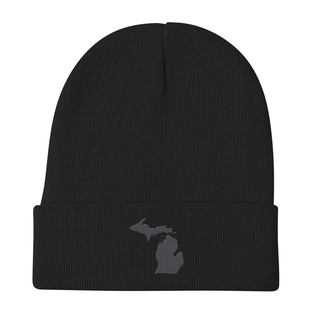 Michigan Winter Beanie | Iron Ore Grey Outline