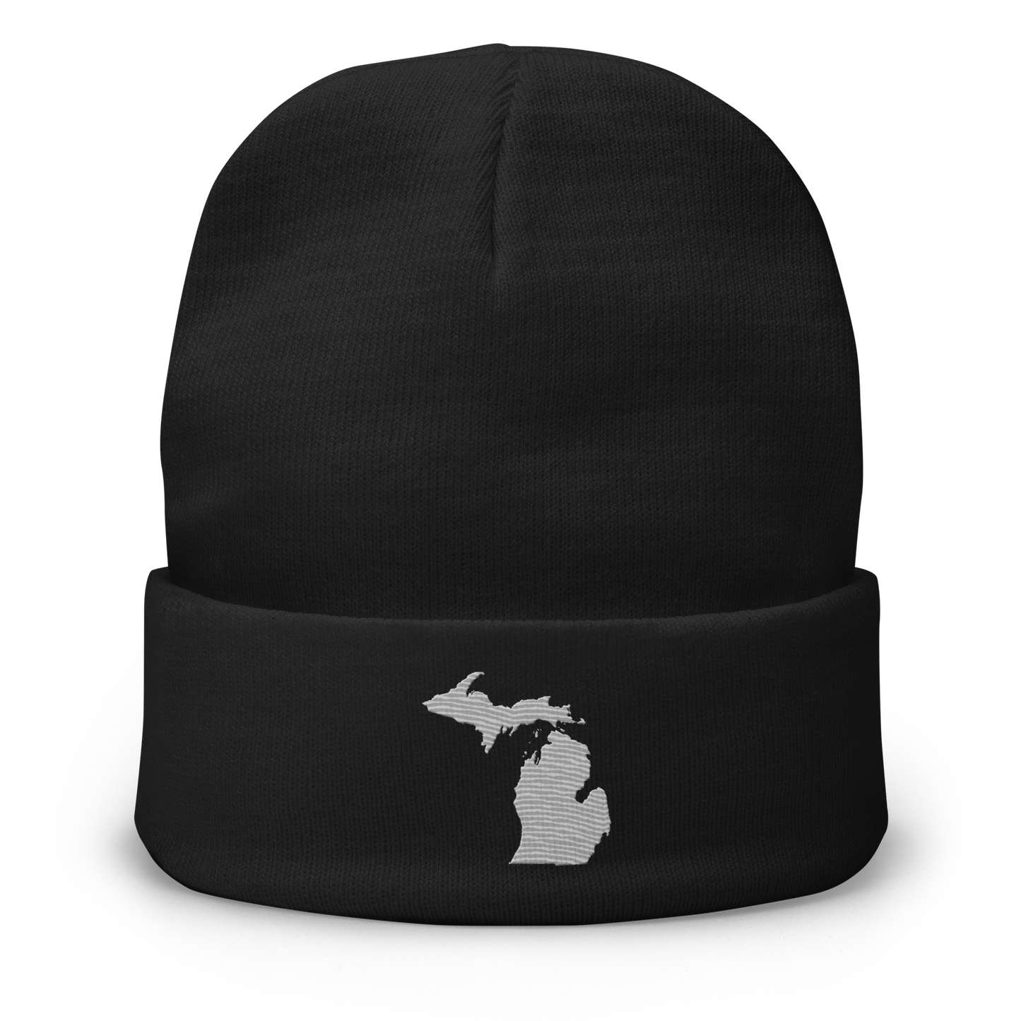 Michigan Winter Beanie | Platinum Outline