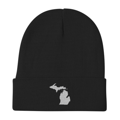 Michigan Winter Beanie | Platinum Outline