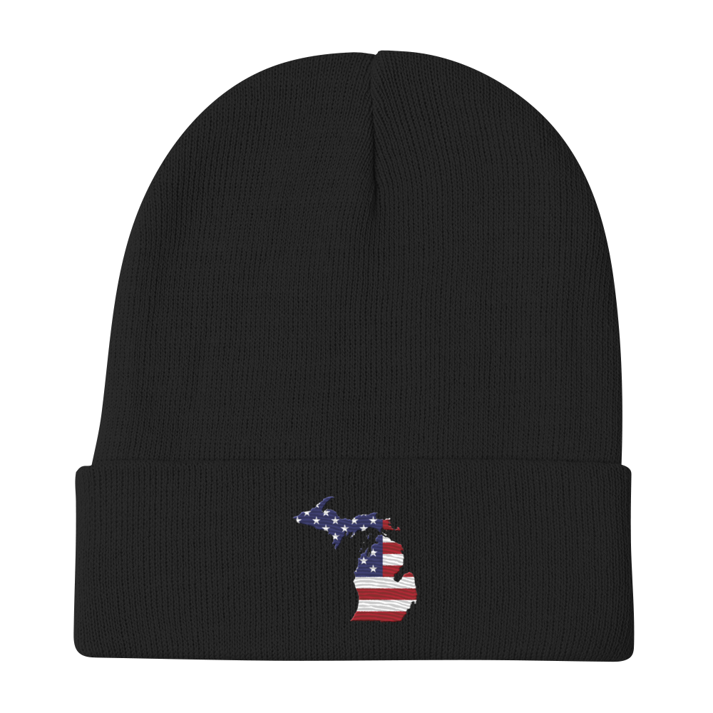 Michigan Winter Beanie | Patriotic Outline