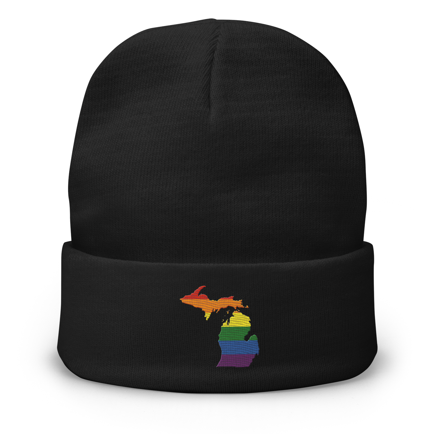 Michigan Winter Beanie | Rainbow Pride Outline