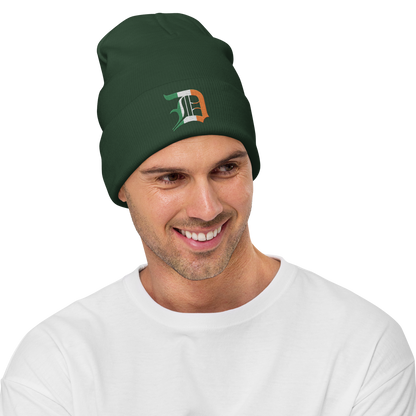 Detroit 'Old English D' Winter Beanie (Irish Edition)