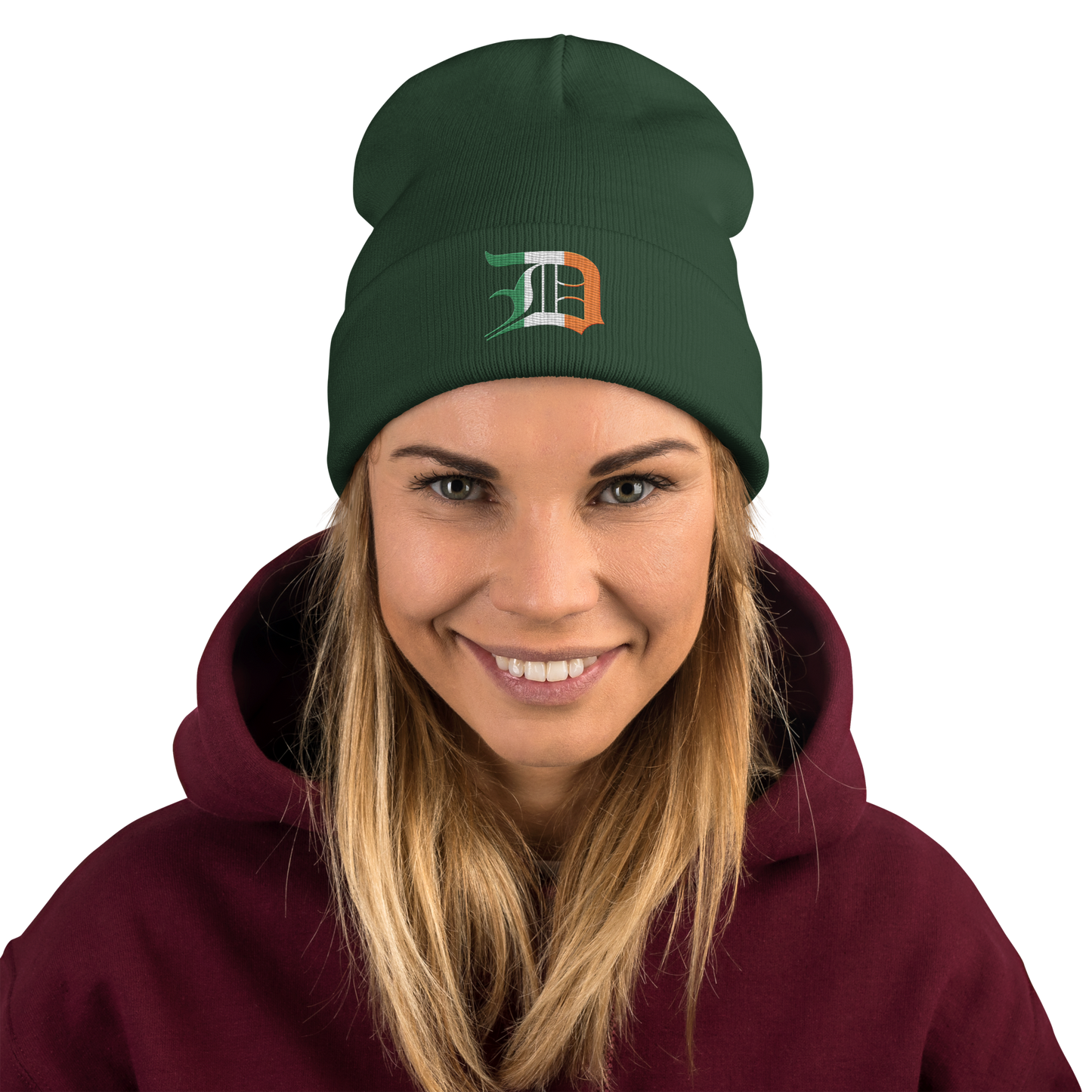 Detroit 'Old English D' Winter Beanie (Irish Edition)