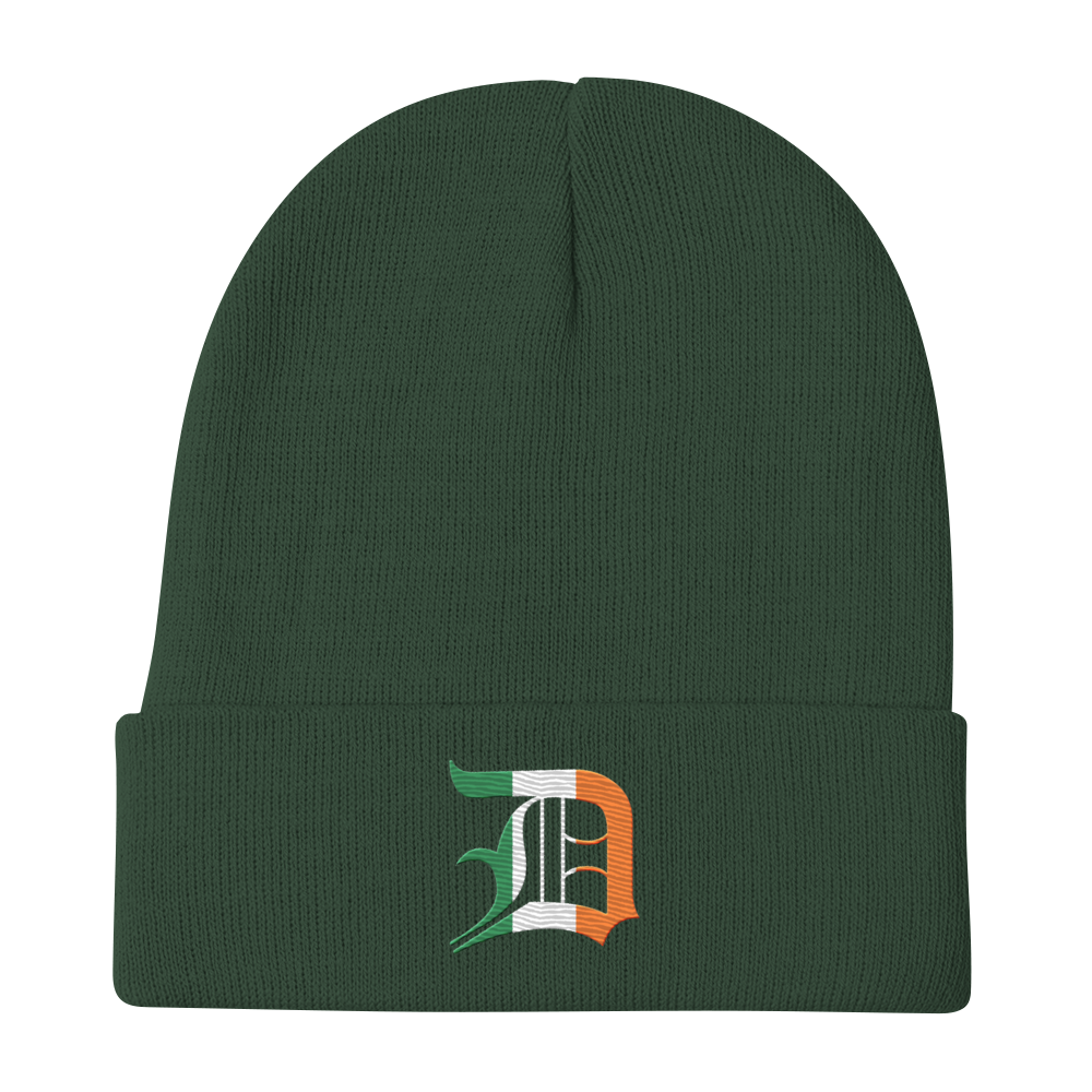 Detroit 'Old English D' Winter Beanie (Irish Edition)