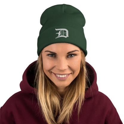 Detroit 'Old English D' Winter Beanie