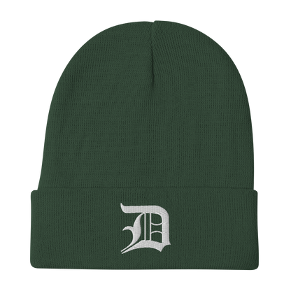 Detroit 'Old English D' Winter Beanie