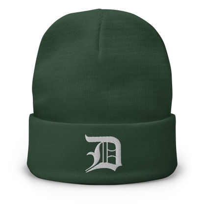 Detroit 'Old English D' Winter Beanie